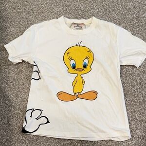 Paul & Joe Sister White Tee with Yellow Trim